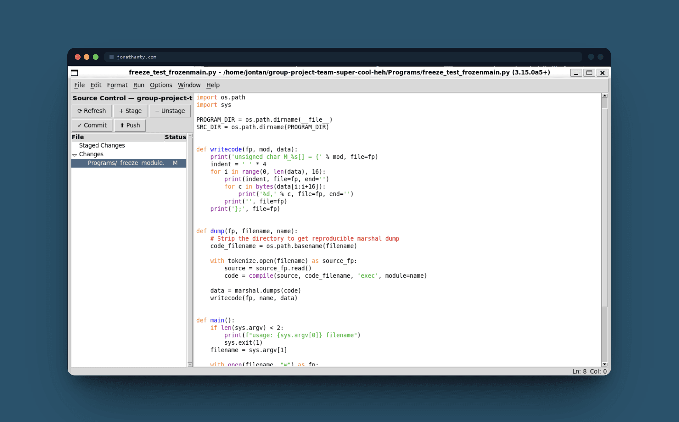 IDLE Sidebar with Source Control Integration preview